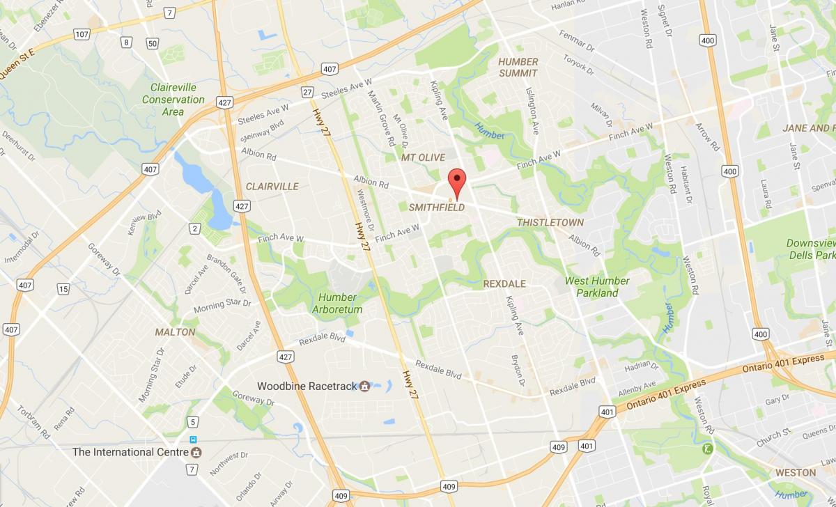 Mappa di Albion road Toronto