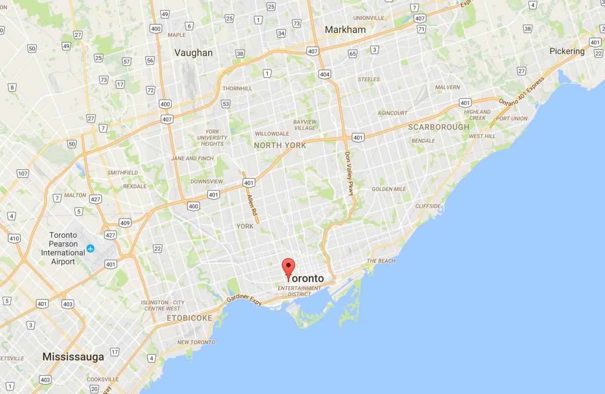 Mappa di Alexandra park district di Toronto