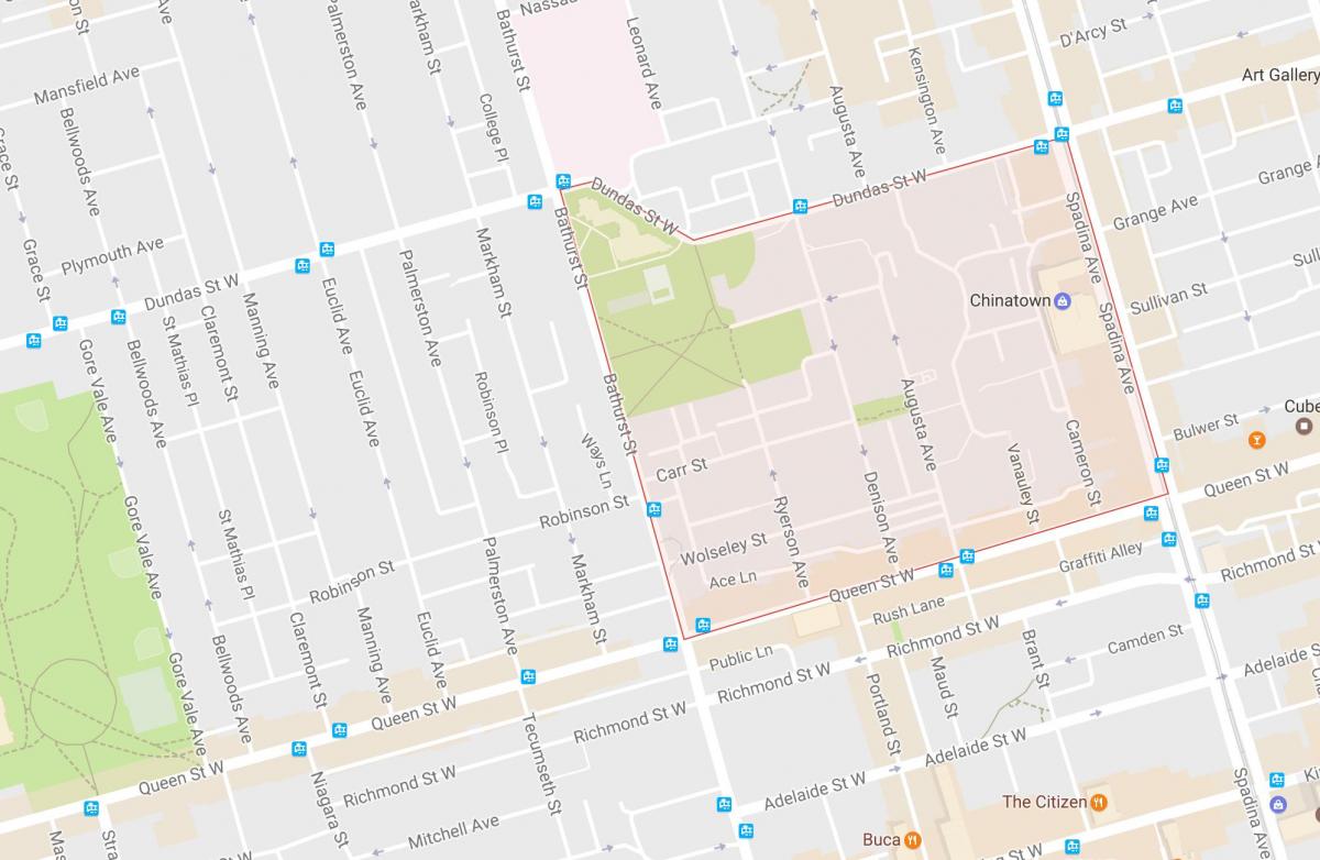 Mappa di Alexandra park nel quartiere di Toronto