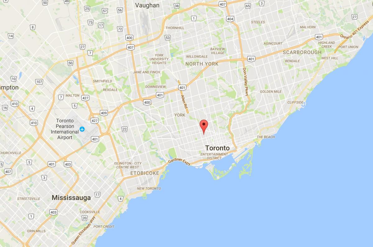 Mappa dell'Allegato del distretto di Toronto