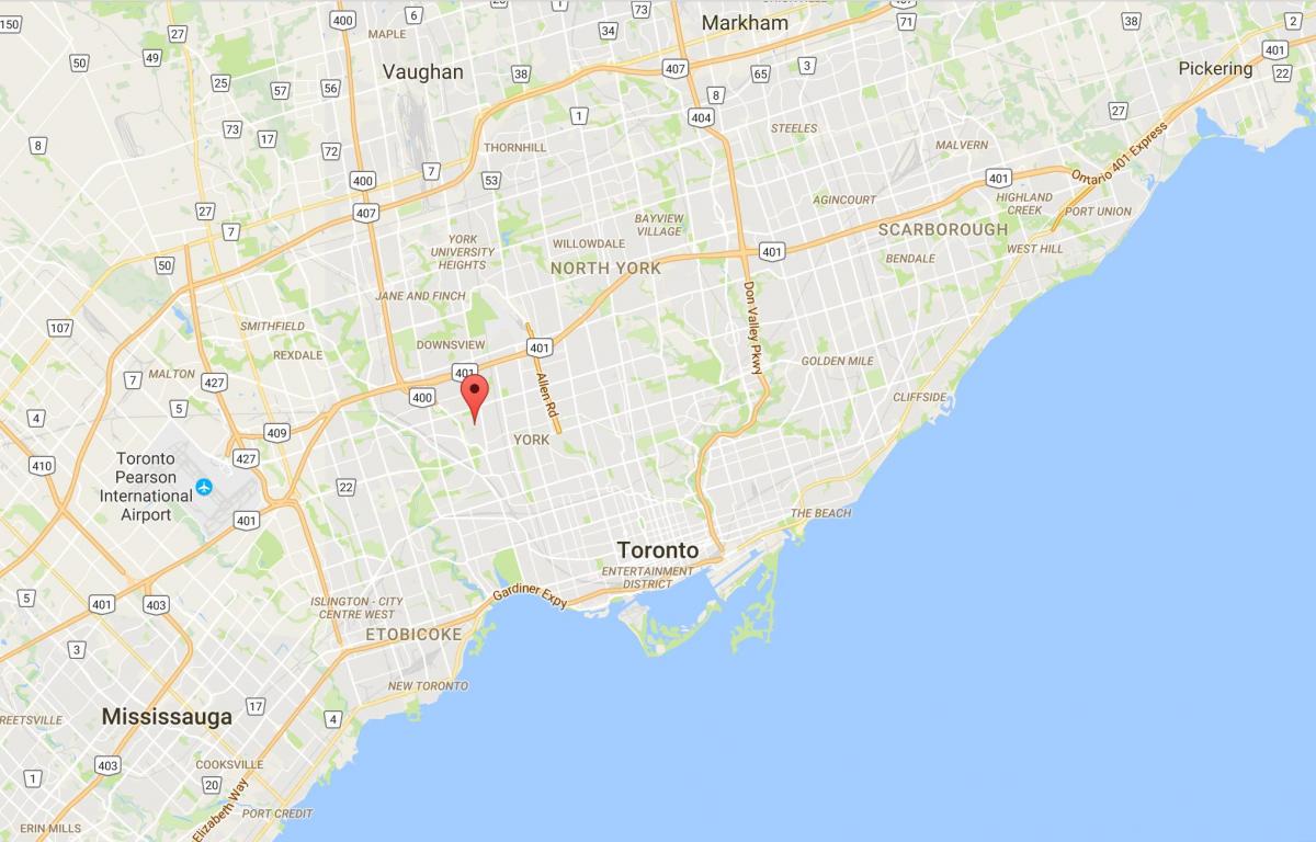 Mappa di Amesbury distretto di Toronto