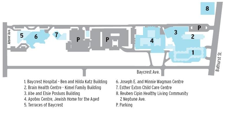 Mappa di Baycrest Scienze della Salute