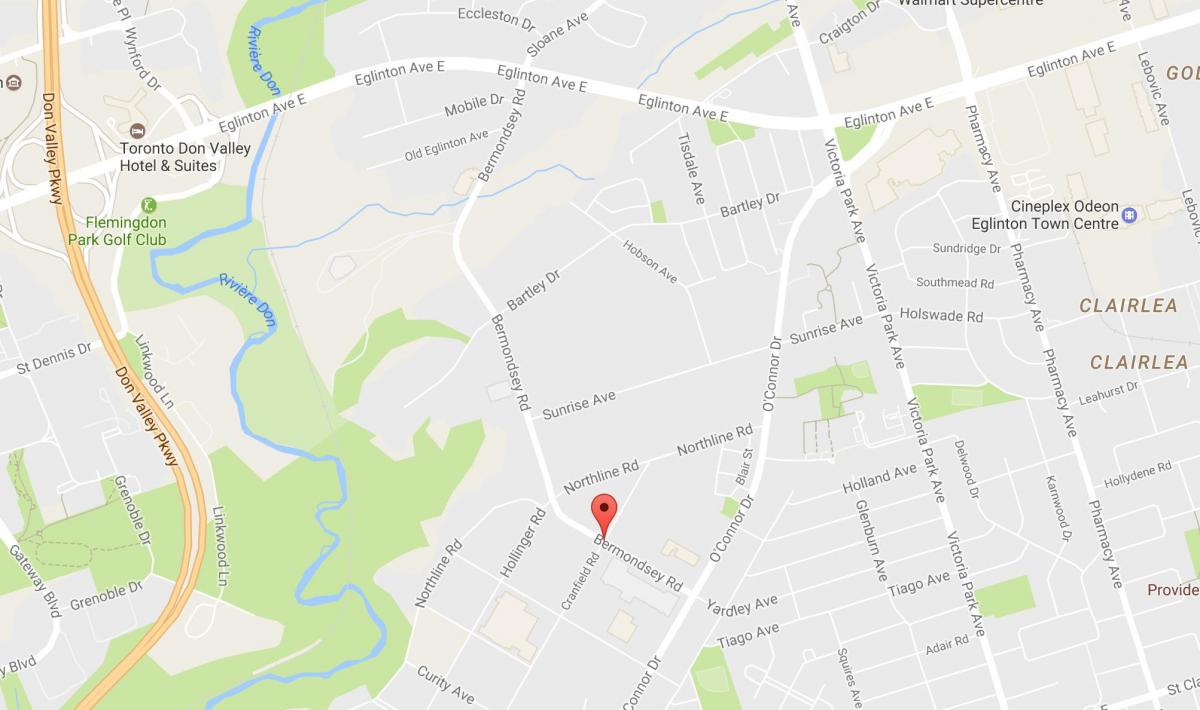 Mappa di Bermondsey strada Toronto
