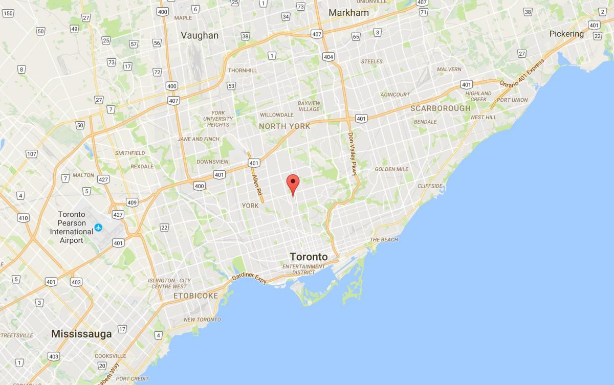 Mappa di Chaplin Tenute distretto di Toronto