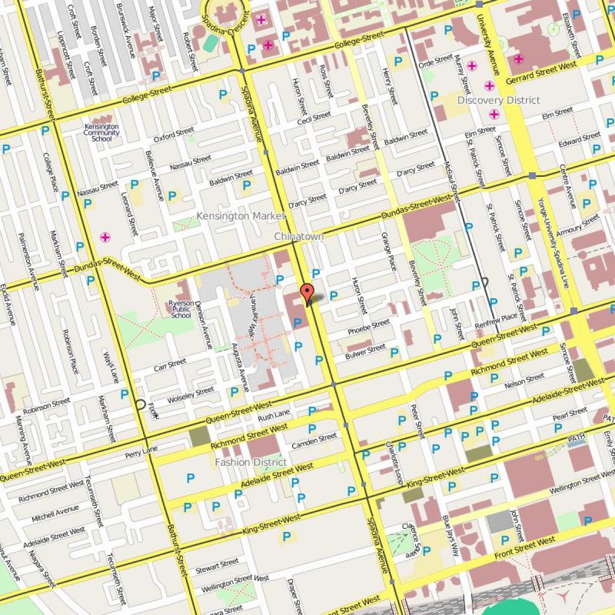 Mappa di Chinatown di Toronto