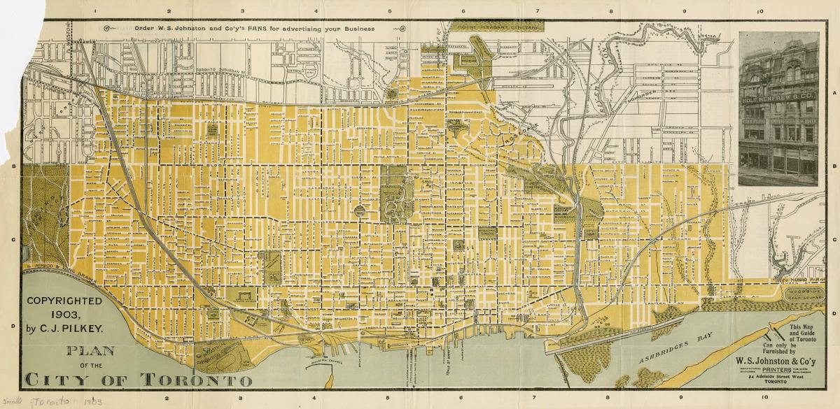 Mappa della città di Toronto 1903