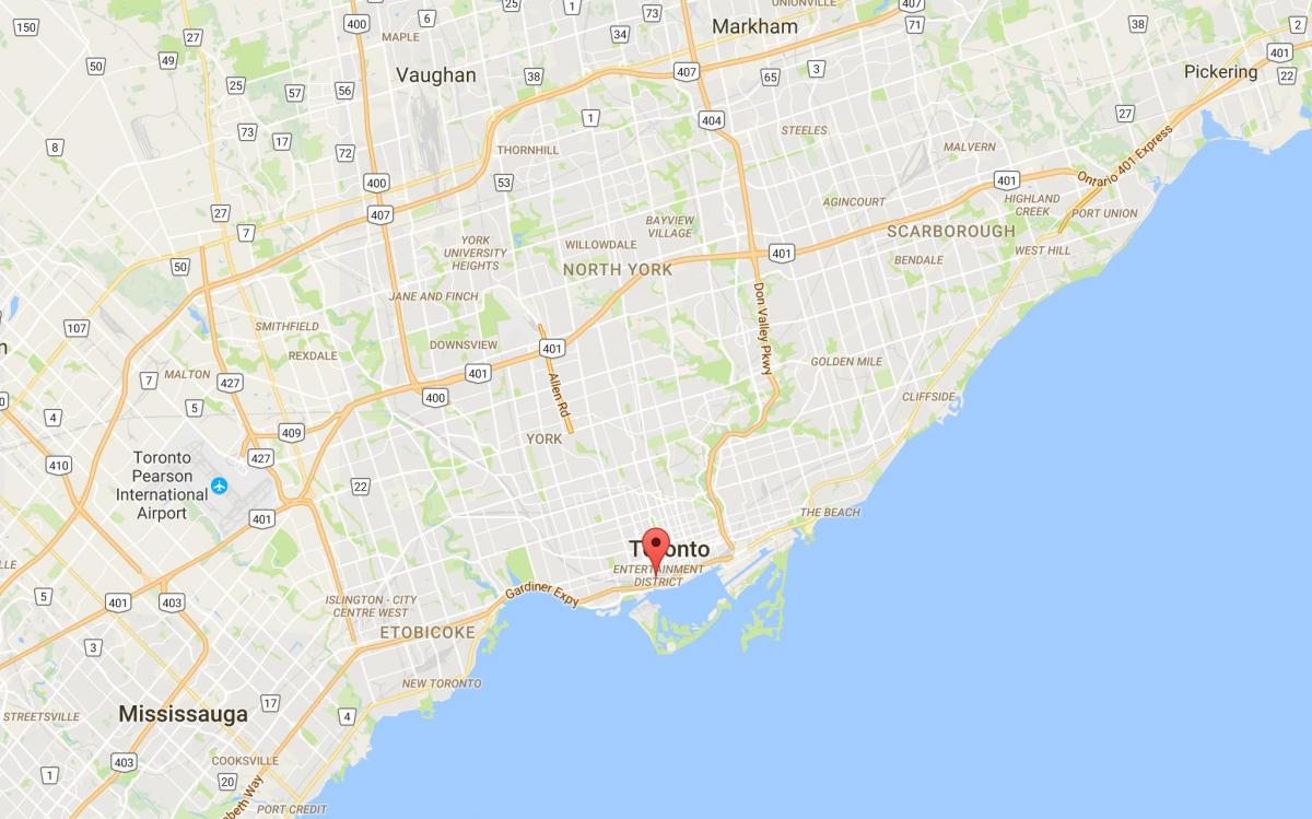 Mappa di CityPlace distretto di Toronto