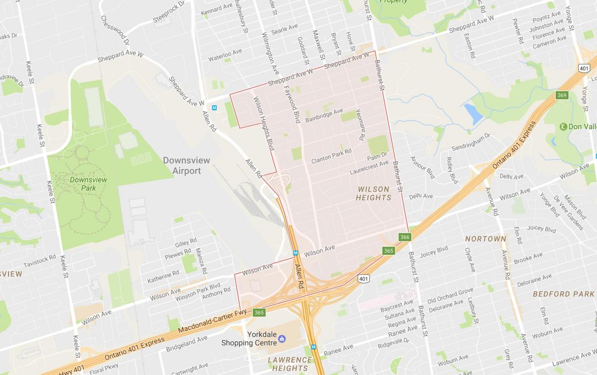 Mappa di Clanton Park nel quartiere di Toronto