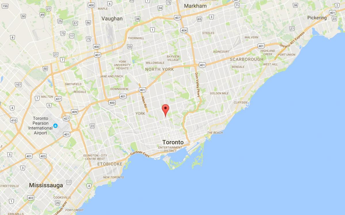Mappa di Deer Park district di Toronto