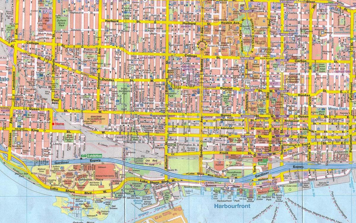 Mappa della Città di Toronto, Canada