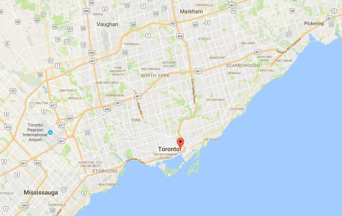 Mappa di Distillery District, distretto di Toronto