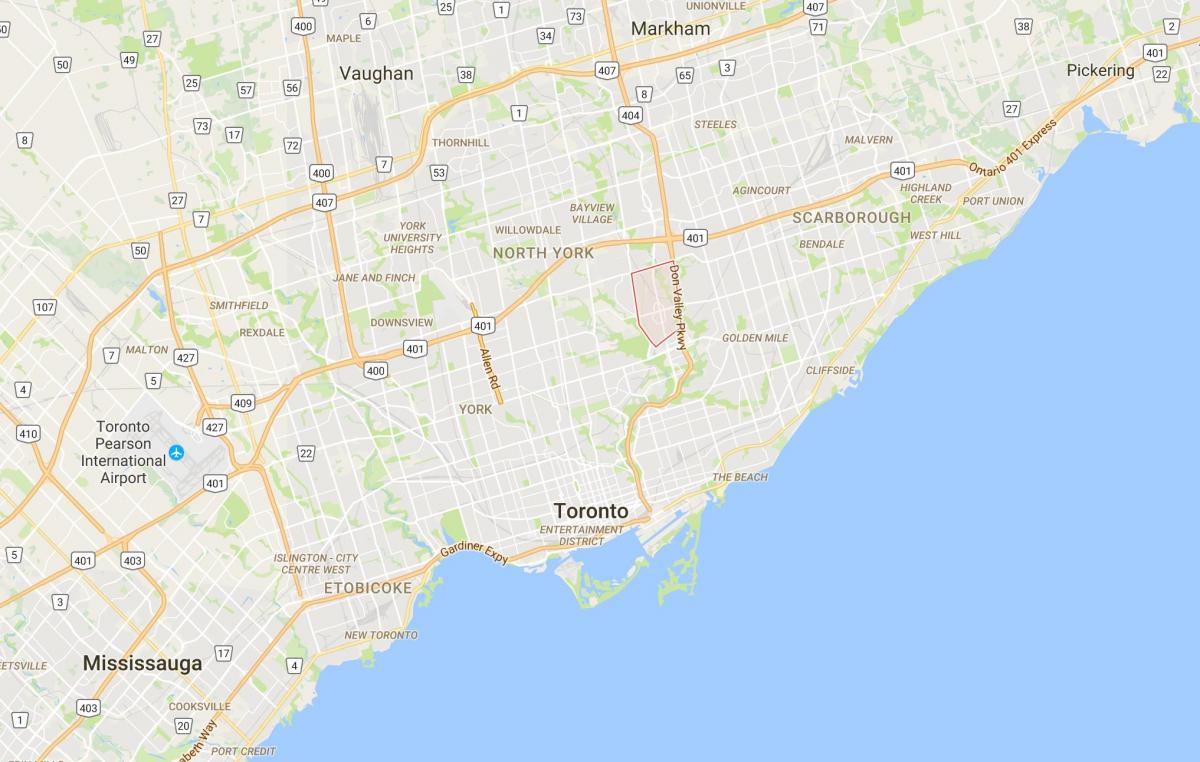 Mappa di Don Mills distretto di Toronto