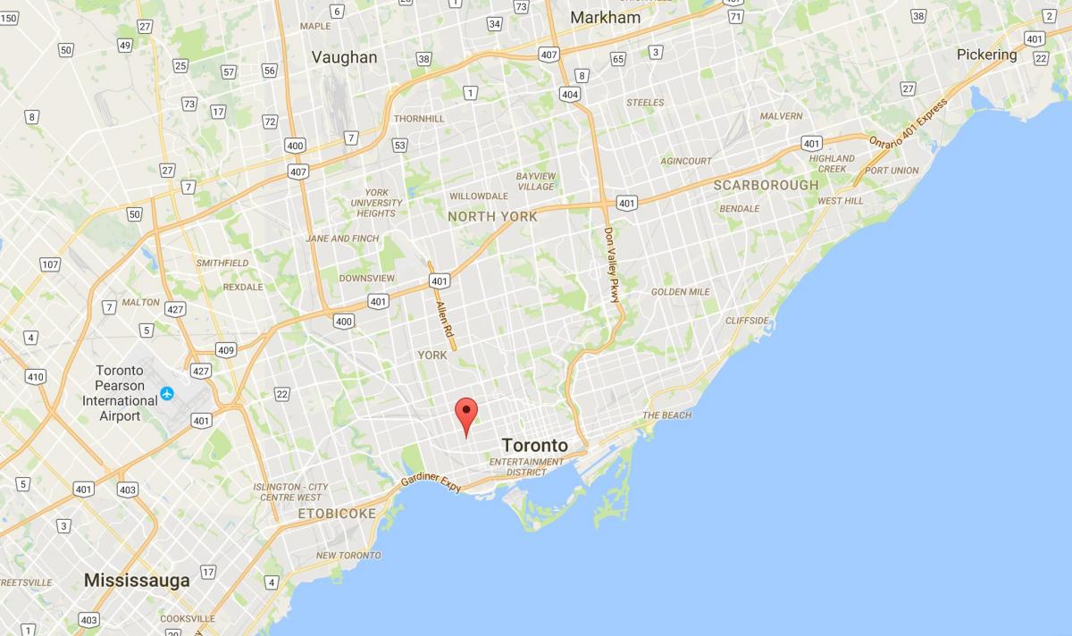 Mappa di Dufferin Grove distretto di Toronto