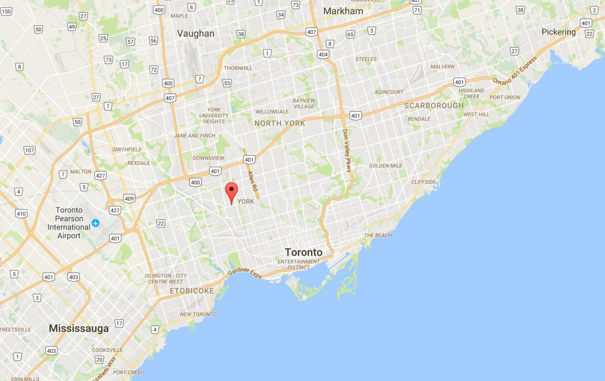 Mappa di Eglinton West district di Toronto