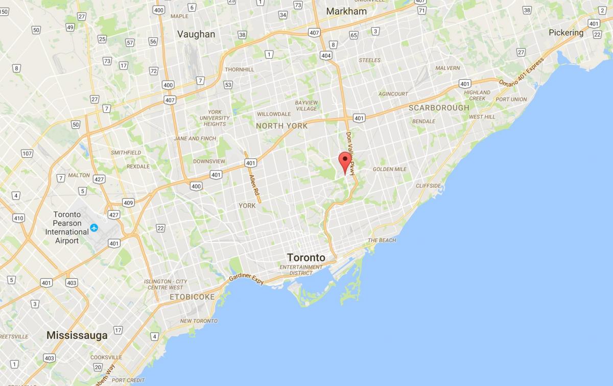 Mappa di Flemingdon Park district di Toronto