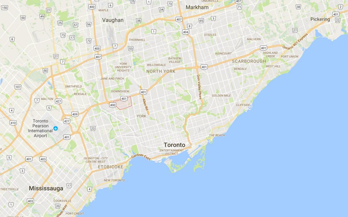 Mappa di Foglia di Acero, distretto di Toronto