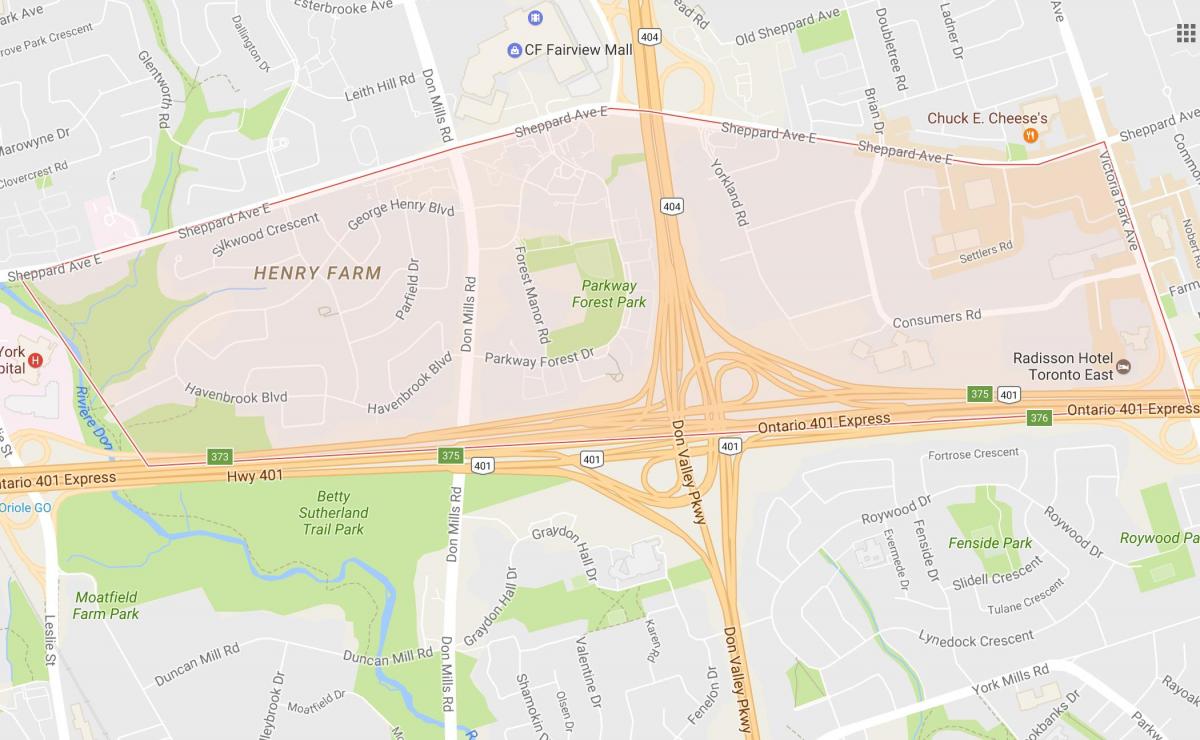 Mappa di Enrico azienda Agricola quartiere di Toronto