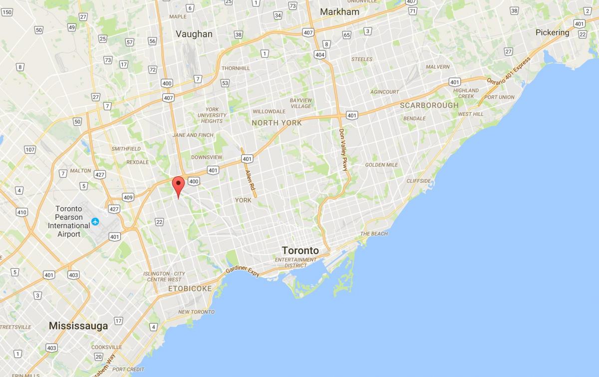 Mappa di Humber Heights – Westmount distretto di Toronto