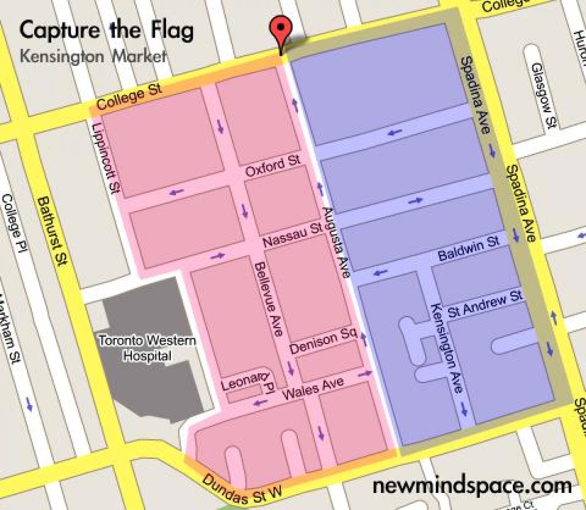 Mappa di Kensington Market della Città di Toronto