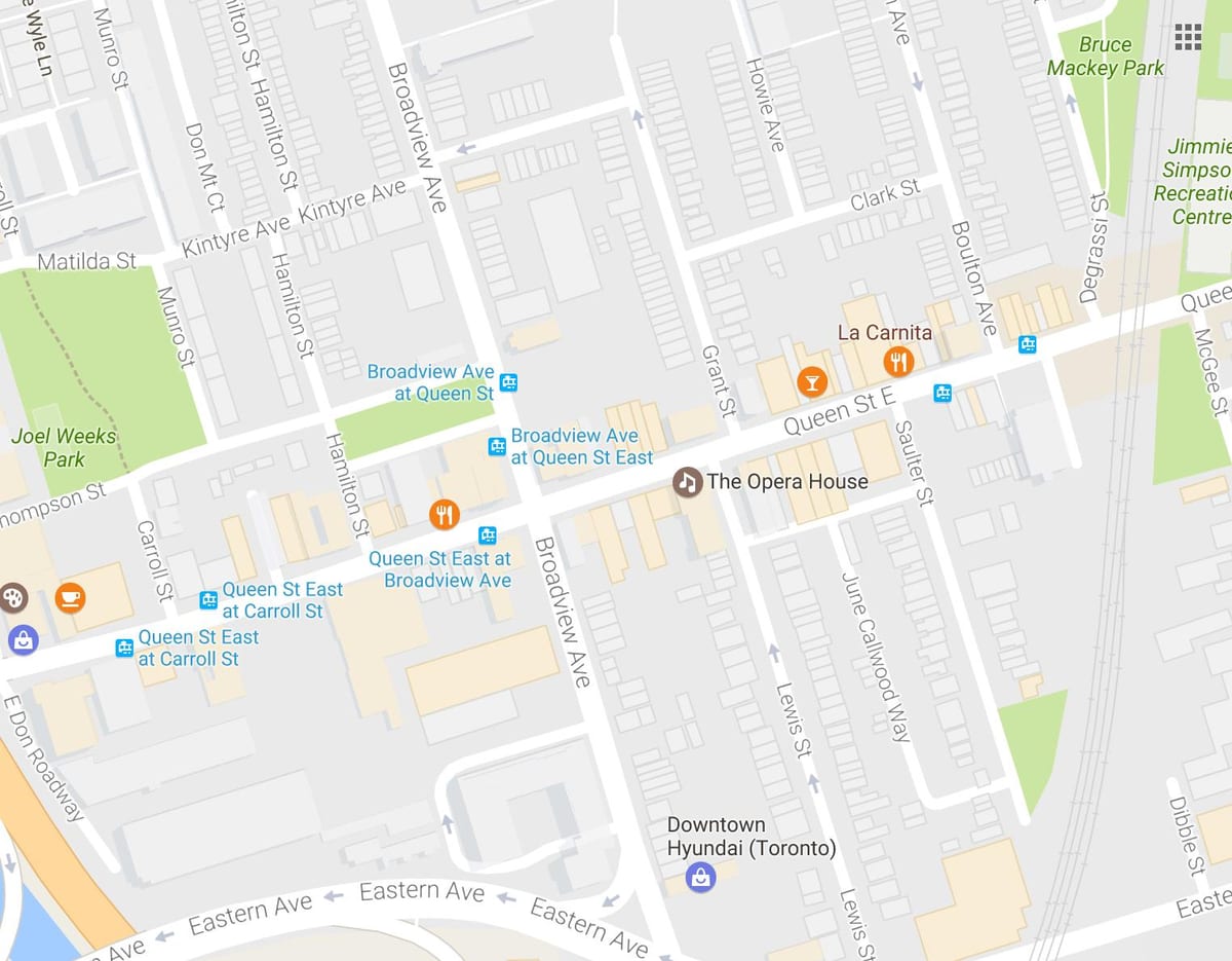 Mappa della Opera House di Toronto