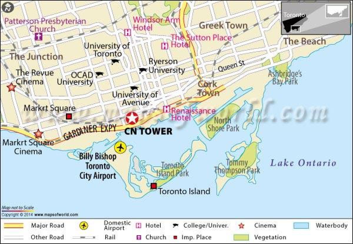 Mappa della CN tower di Toronto