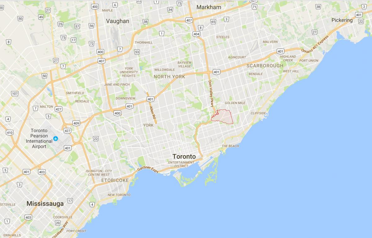 Mappa di La mulattiera distretto di Toronto