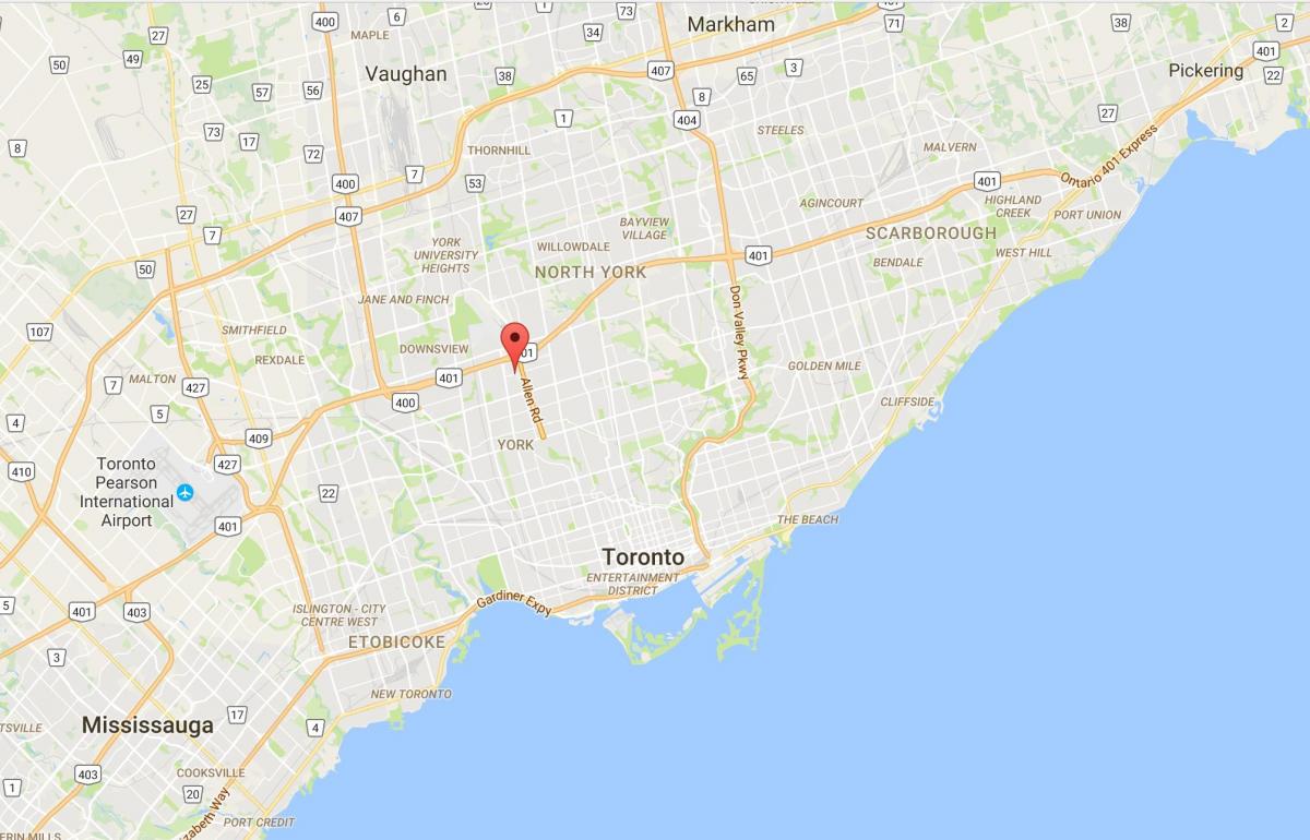 Mappa di Lorenzo Heights, distretto di Toronto