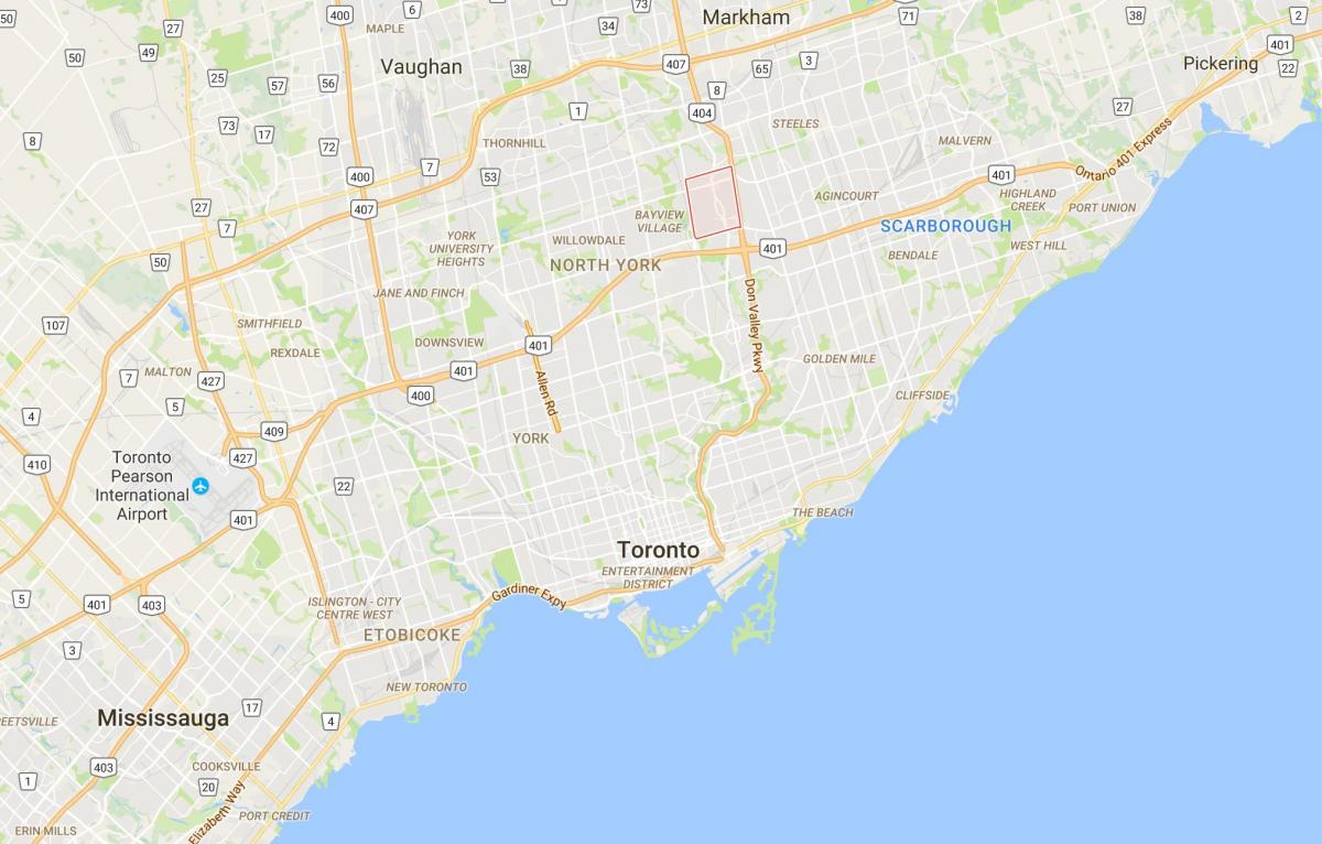 Mappa di Arachidi distretto di Toronto