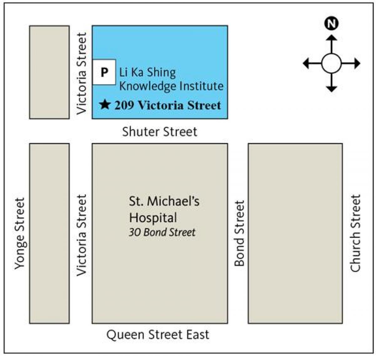 Mappa di Li Ka Shing Knowledge Institute di Toronto