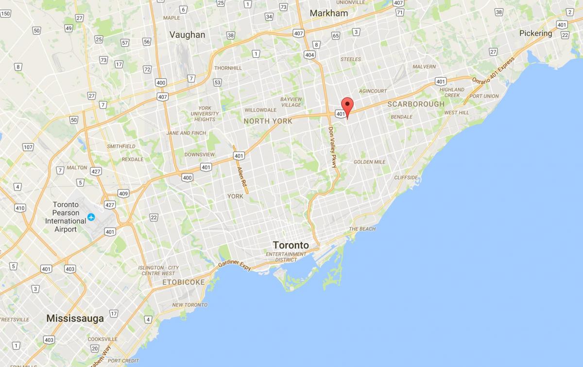Mappa di Maryvale distretto di Toronto