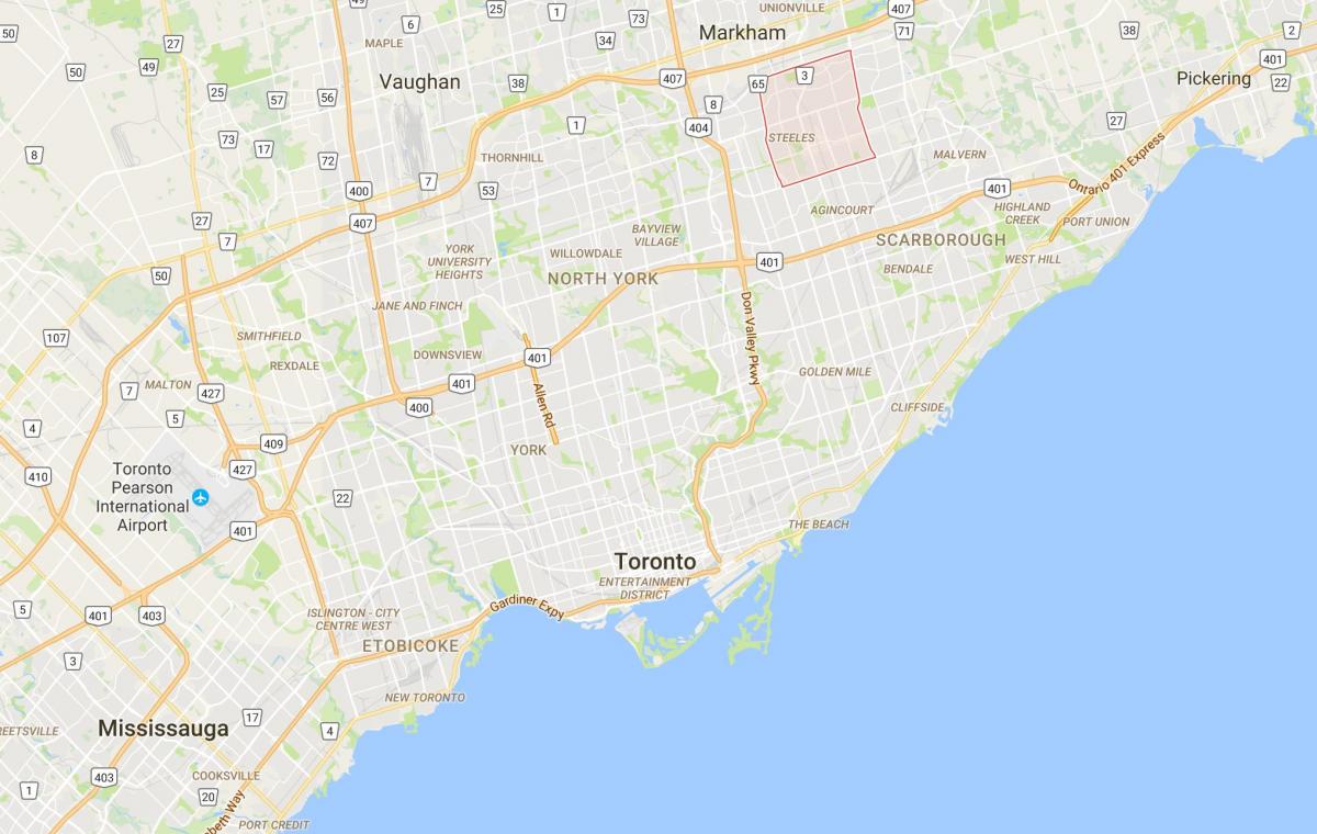 Mappa di Milliken distretto di Toronto