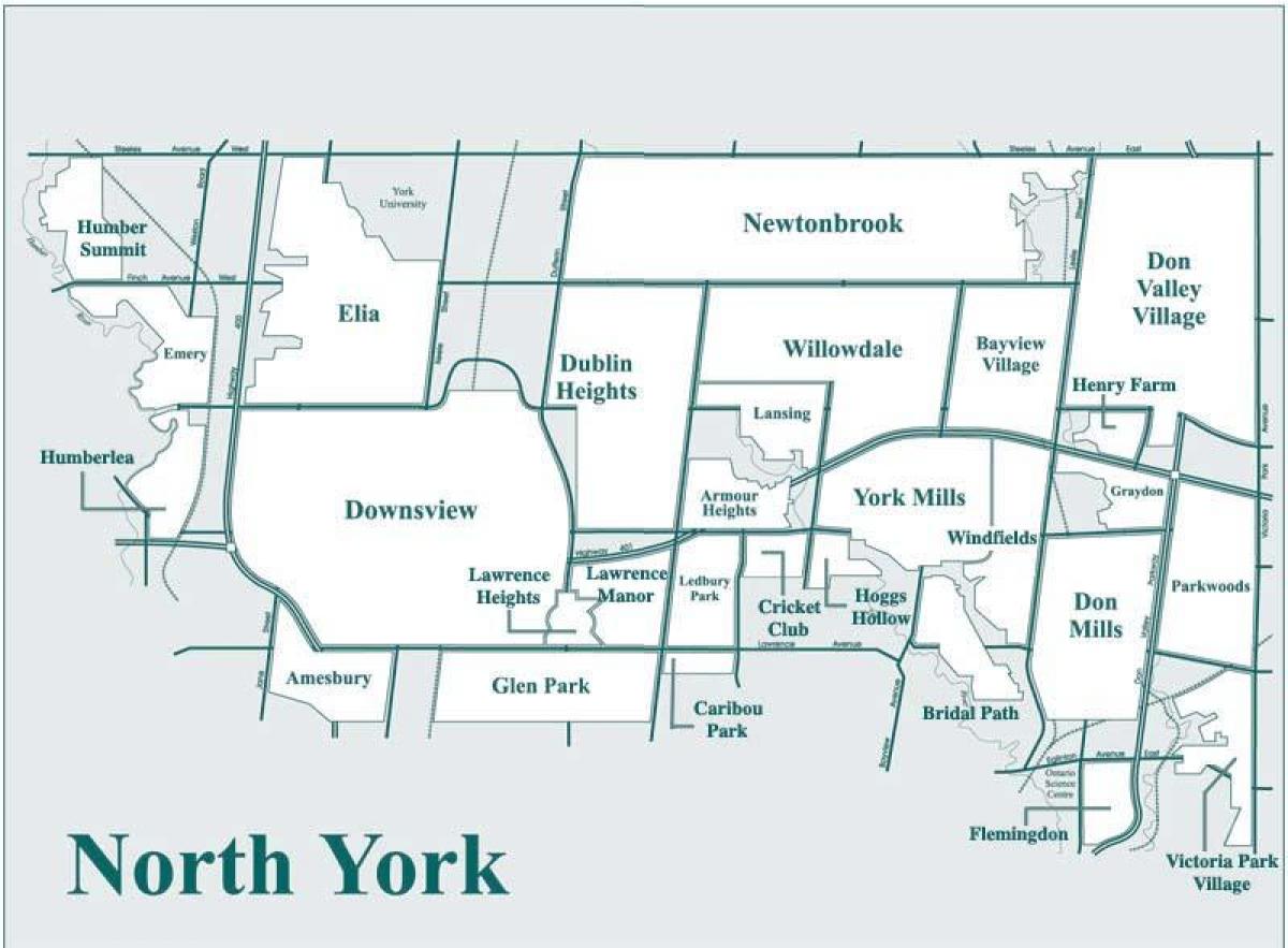 Mappa di North York