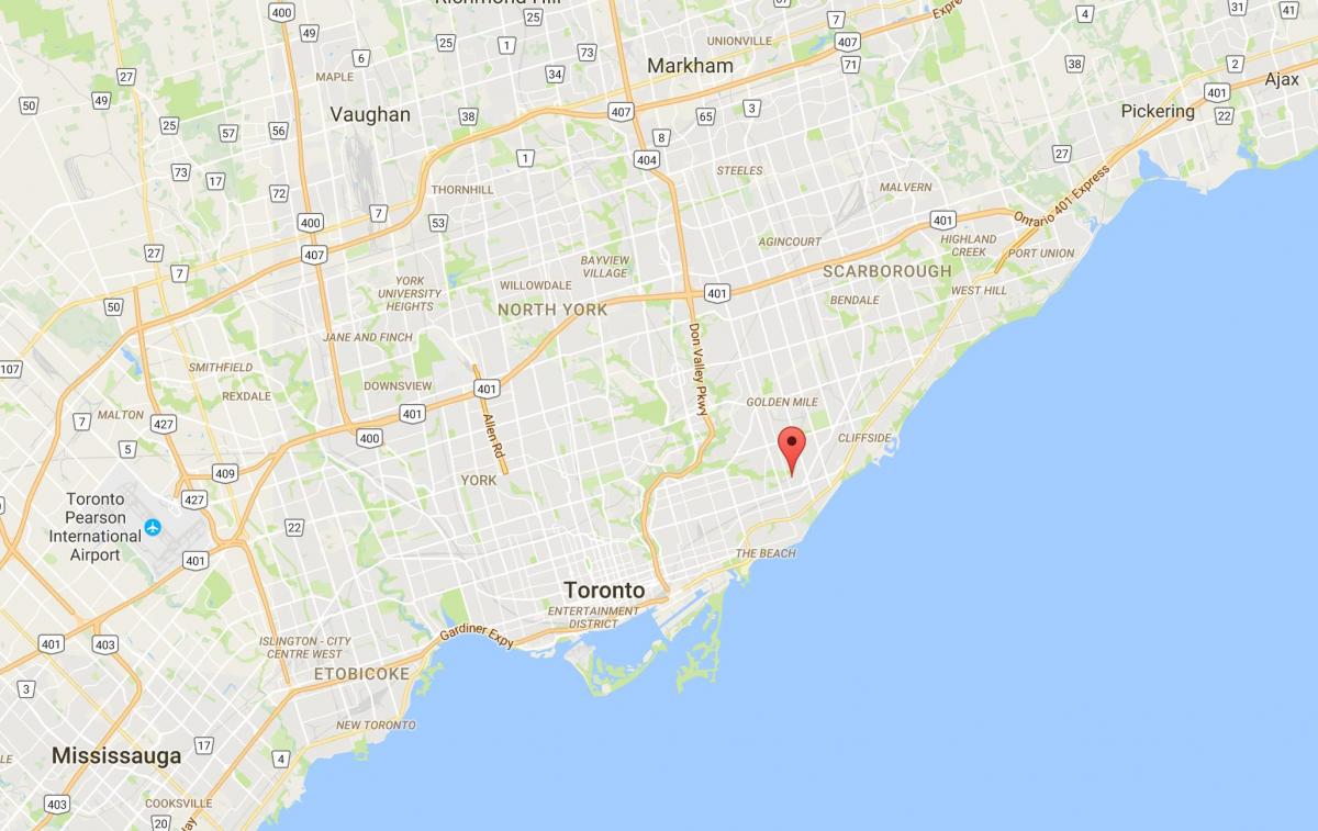 Mappa di Oakridge distretto di Toronto