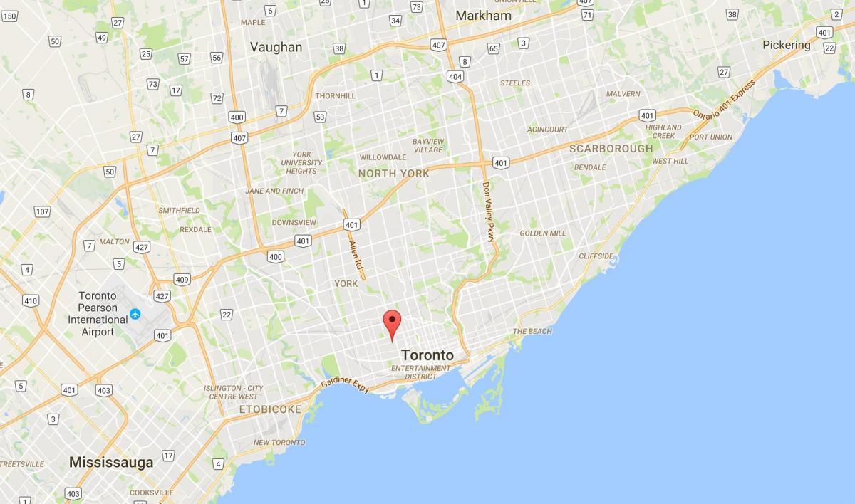 Mappa di Palmerston distretto di Toronto