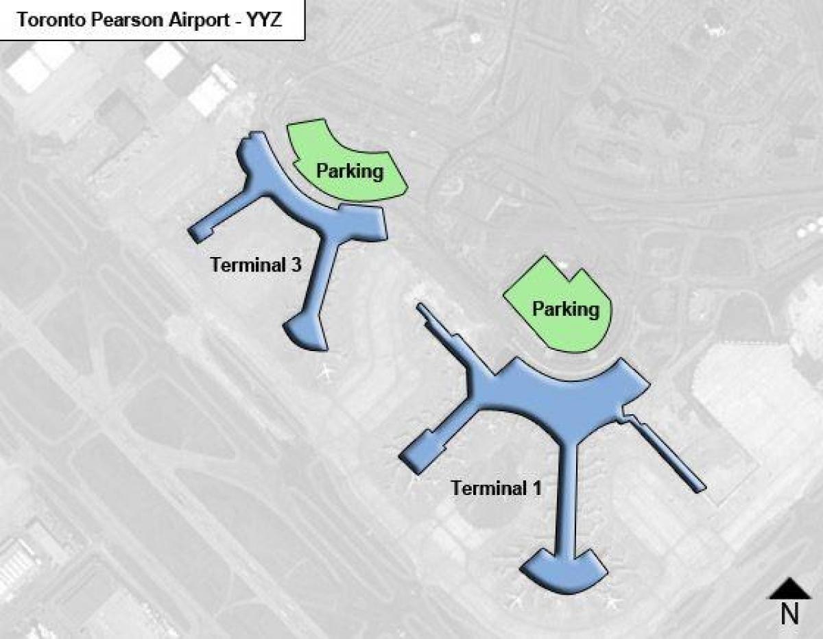 Mappa di Toronto Pearson airport, Canada