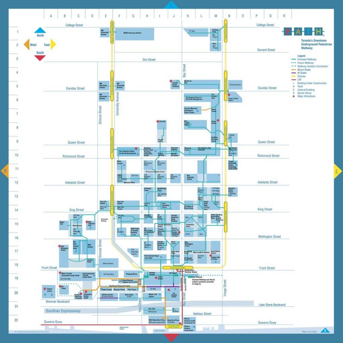 Mappa del Percorso Quartiere Finanziario di Toronto