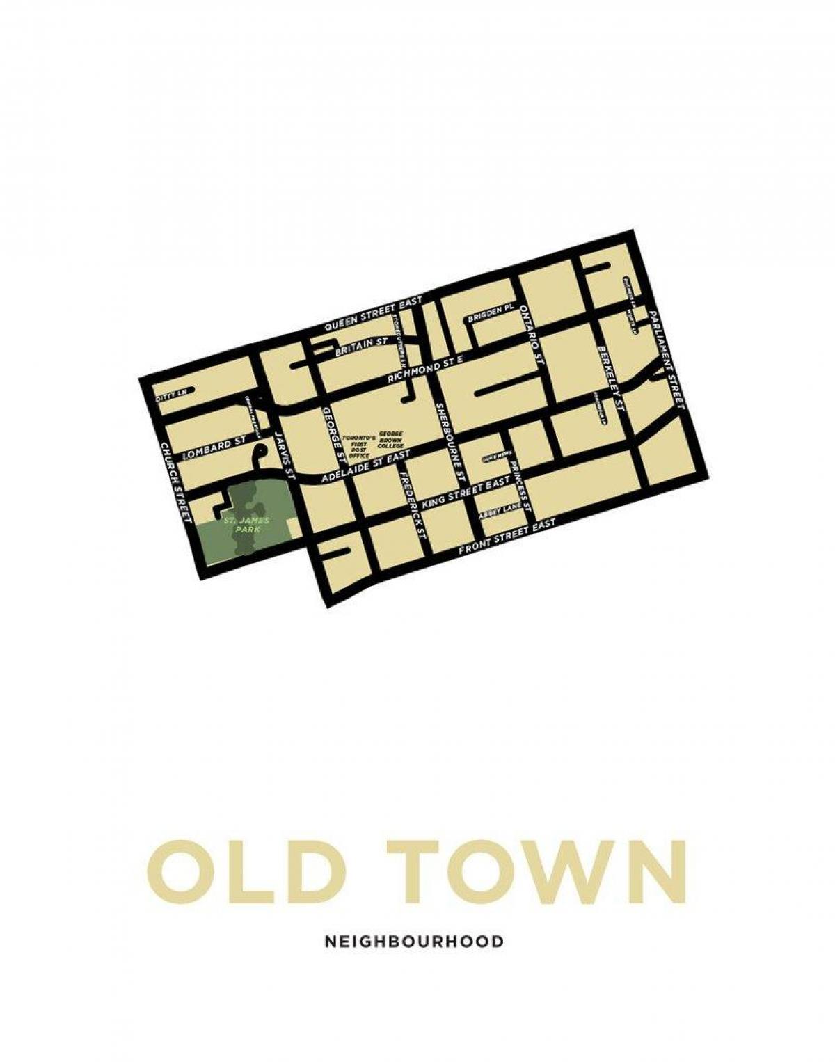 Mappa di Quartiere Città Vecchia di Toronto
