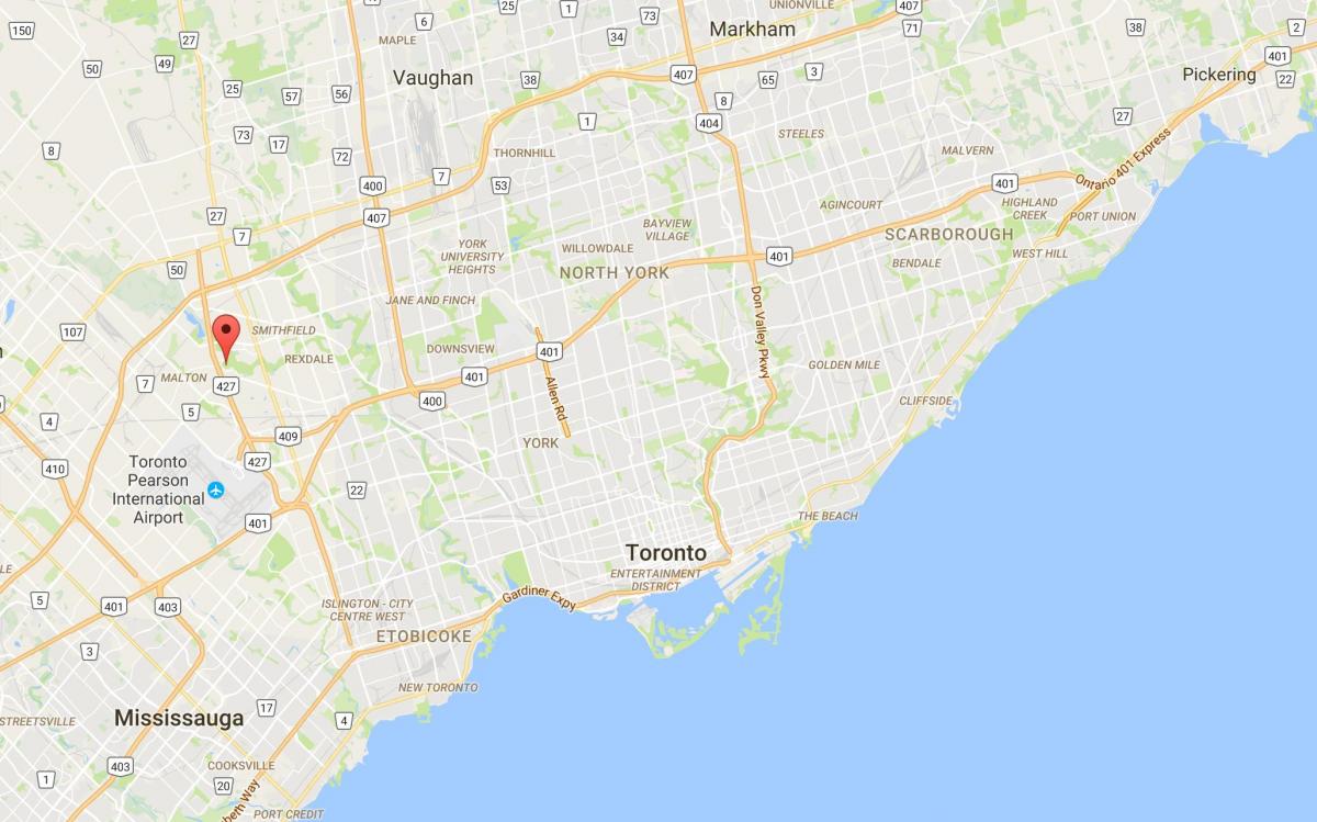 Mappa del Quartiere distretto di Toronto