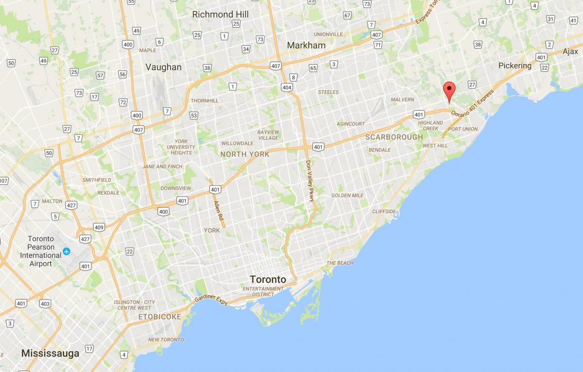 Mappa di Rouge distretto di Toronto