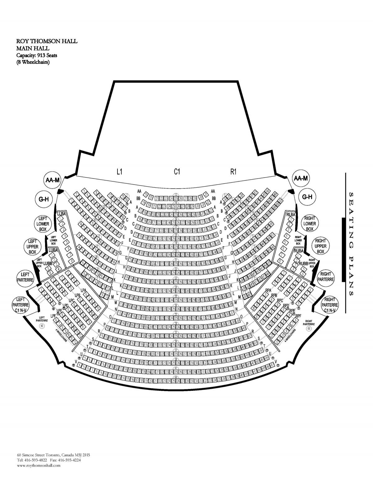 Mappa di Roy Thomson Hall