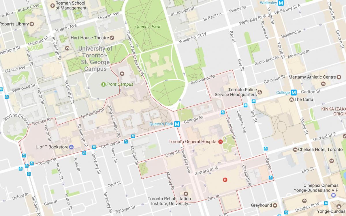 Mappa di Scoperta Quartiere quartiere di Toronto