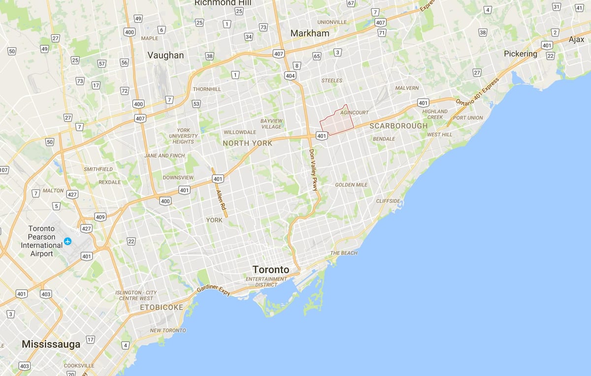 Mappa di Tam O'Shanter – Sullivandistrict Toronto