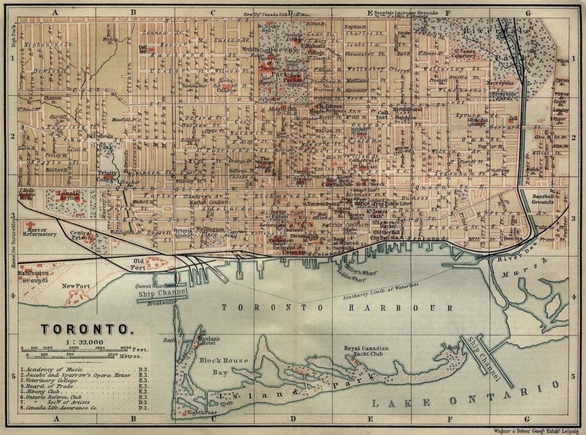 Mappa di Toronto 1894