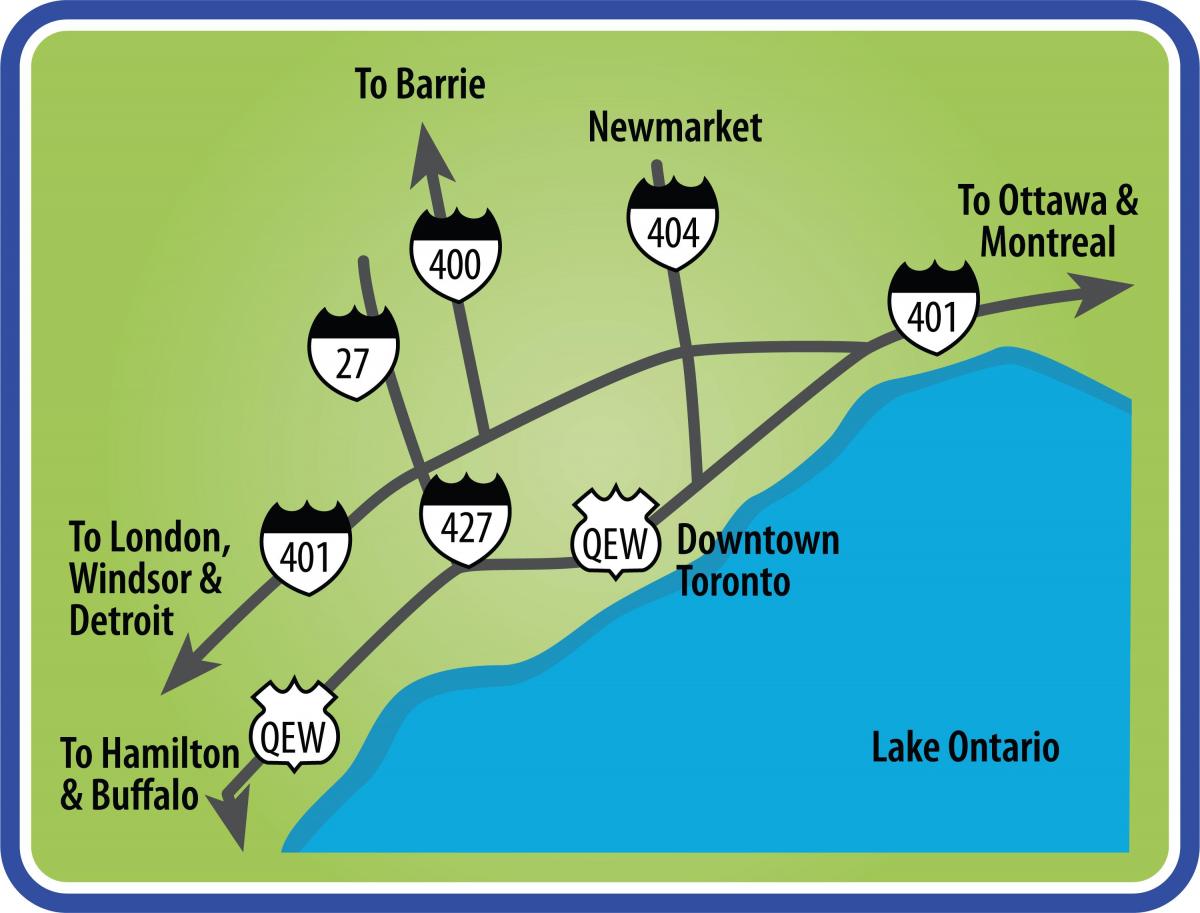Mappa di Toronto indicazioni stradali