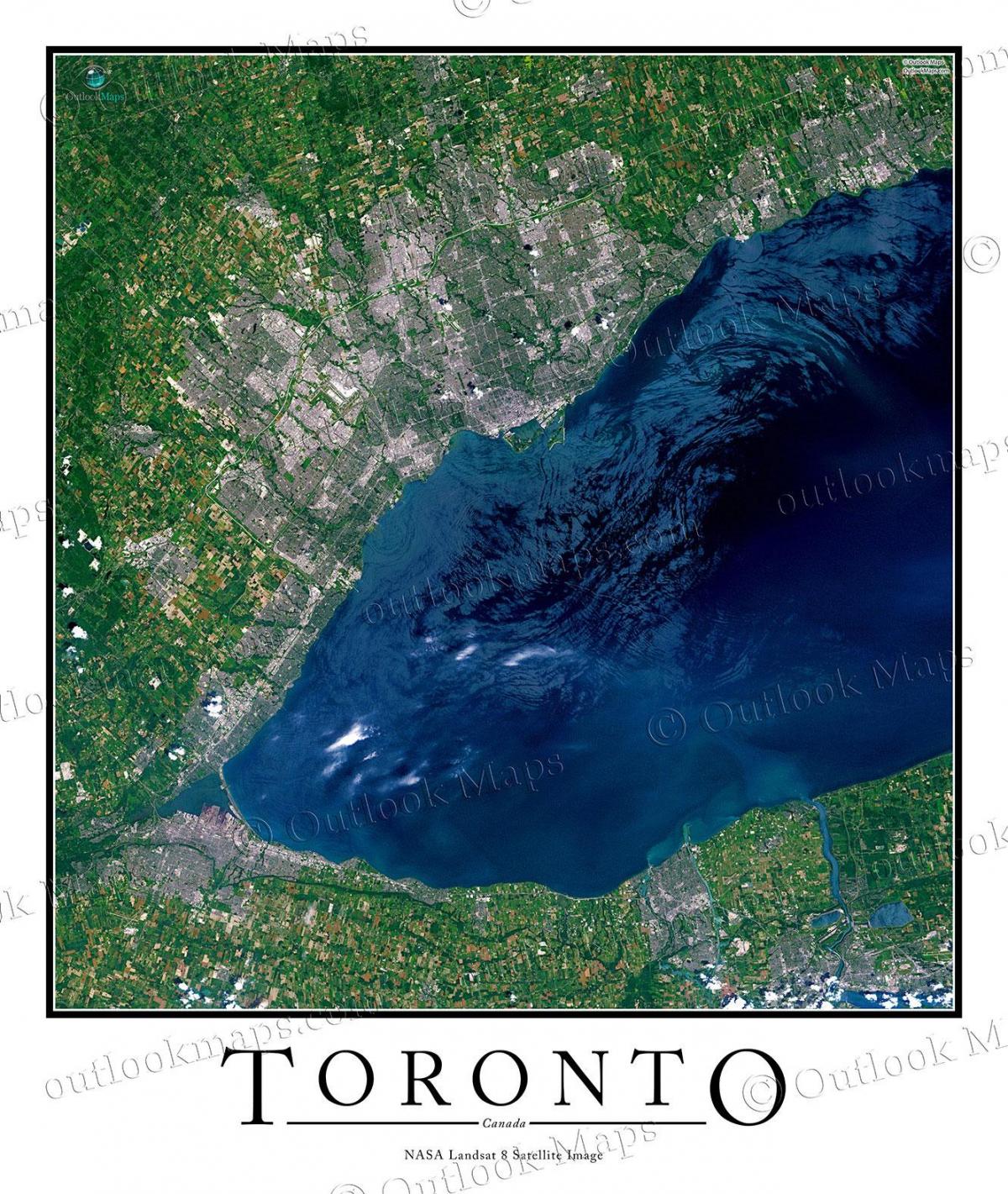 Mappa di Toronto lago Ontario satellitare