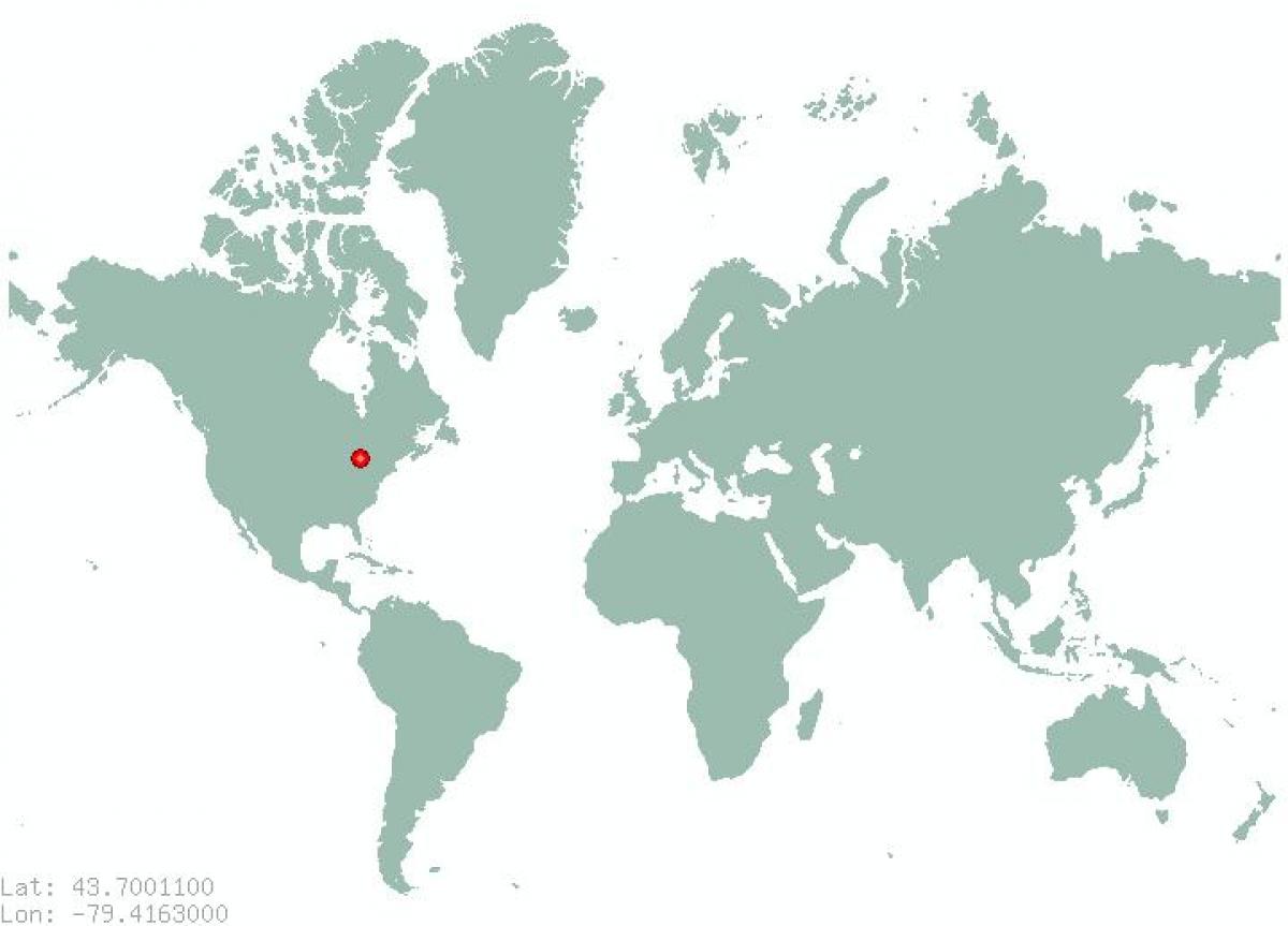 Mappa di Toronto il mondo