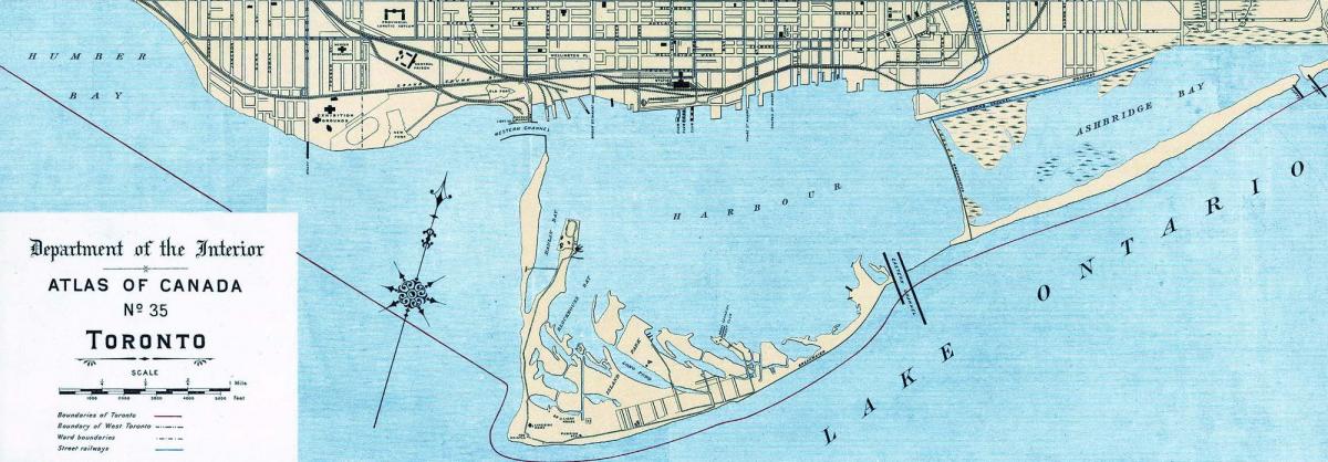 Mappa di Toronto Porto 1906