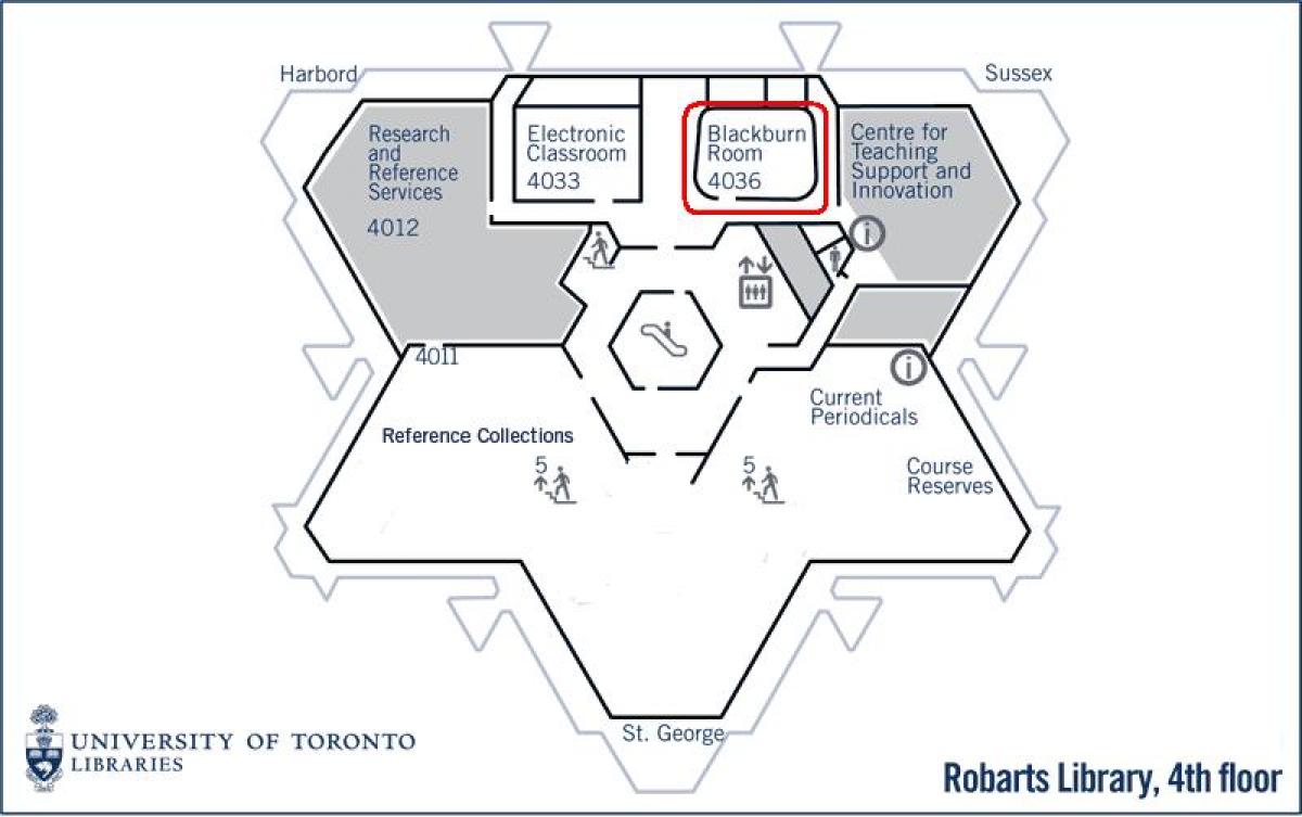 Mappa di università di Toronto, Robarts library blackburn camera