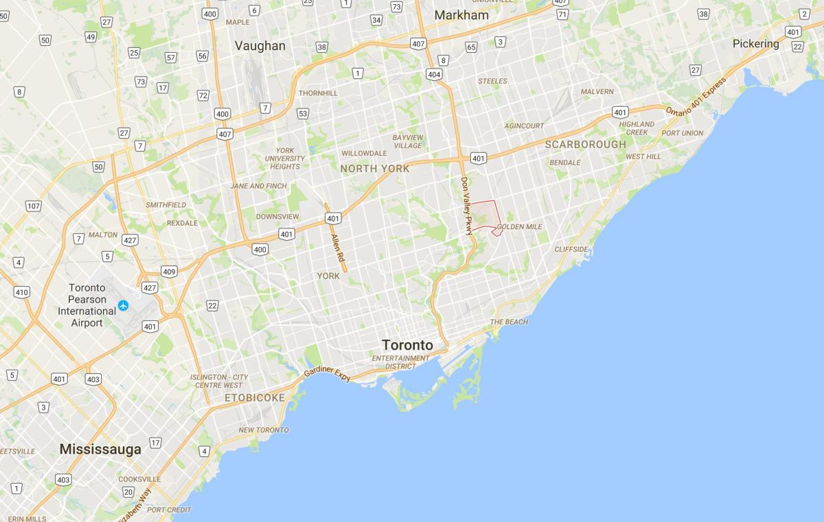 Mappa di Victoria Villaggio del distretto di Toronto