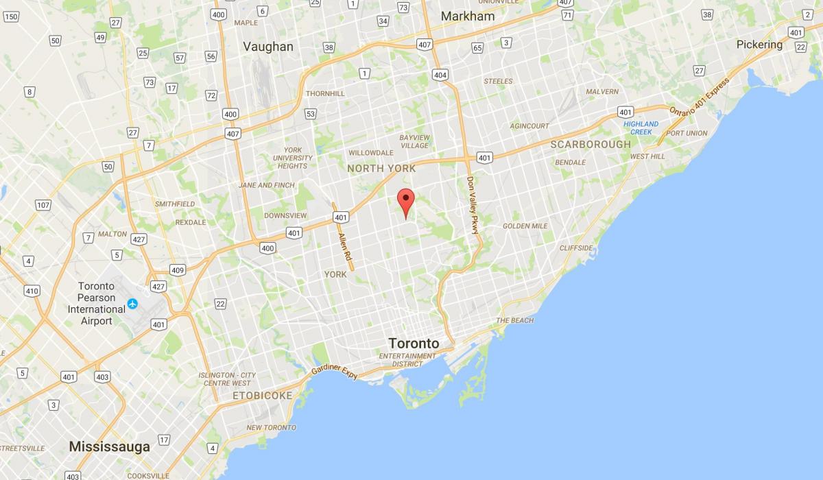 Mappa di Wanless Park district di Toronto